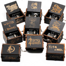 Load image into Gallery viewer, 2020 New Black Spirited Away Game Of Thrones Music Box The Legend Of Zelda Hand Cranked Wood Music Box Festival Souvenir Gift