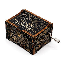 Load image into Gallery viewer, Hot Wooden Hand Crank Queen Music Box Bohemian Rhapsody Theme Game Of Throne Digimon Beauty Beast Christmas Gift