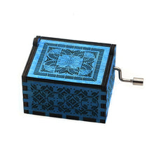 Load image into Gallery viewer, Antique Wooden Carved Bella Ciao Musical Box Hand Cranked Game of Thrones Music Box Birthday Christmas Gift Casket Decoration