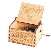 Load image into Gallery viewer, Antique Wooden Carved Bella Ciao Musical Box Hand Cranked Game of Thrones Music Box Birthday Christmas Gift Casket Decoration