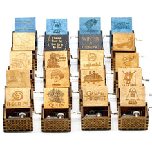 Load image into Gallery viewer, Wooden Hand-cranked Music Box Queen Bohemian Rhapsody Music Box Game Of Throne Present You are My Sunshine
