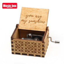 Load image into Gallery viewer, Antique Wooden Carved Bella Ciao Musical Box Hand Cranked Game of Thrones Music Box Birthday Christmas Gift Casket Decoration
