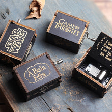 Load image into Gallery viewer, 2020 New Wooden Hand Crank Queen Music Box Game Of Thrones Dragon Ball TO MY Goigeous Wife Theme Music Box Christmas Gift
