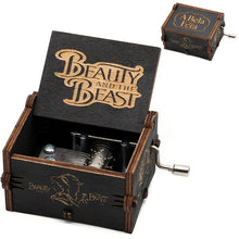 Load image into Gallery viewer, Antique Wooden Carved Bella Ciao Musical Box Hand Cranked Game of Thrones Music Box Birthday Christmas Gift Casket Decoration
