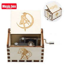 Load image into Gallery viewer, Antique Wooden Carved Bella Ciao Musical Box Hand Cranked Game of Thrones Music Box Birthday Christmas Gift Casket Decoration
