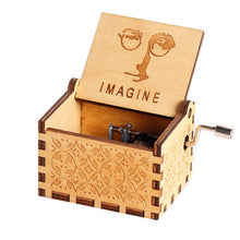 Load image into Gallery viewer, Antique Wooden Carved Bella Ciao Musical Box Hand Cranked Game of Thrones Music Box Birthday Christmas Gift Casket Decoration
