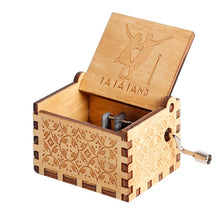 Load image into Gallery viewer, Antique Wooden Carved Bella Ciao Musical Box Hand Cranked Game of Thrones Music Box Birthday Christmas Gift Casket Decoration
